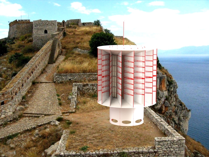 Wind turbine, wind generator, wind mill, Wind power, Green energy, Wind turbine with some wind, Vertical axis wind turbines